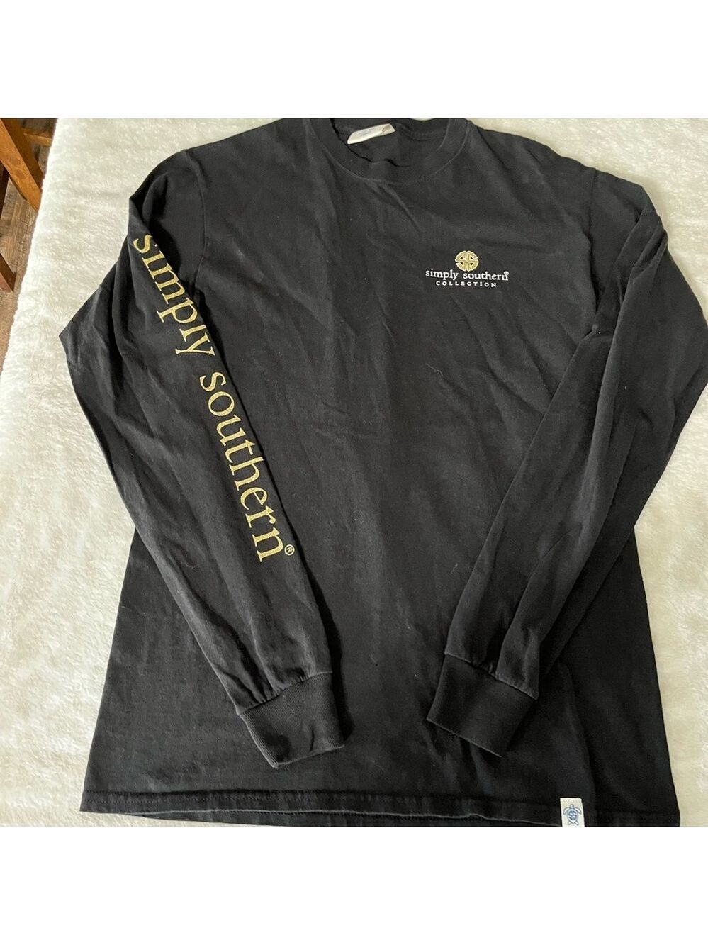 Simply Southern Black Long Sleeve Shirt S